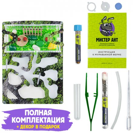 Муравьиная ферма Мини ПРО "Горный мох" (ПОЛНЫЙ КОМПЛЕКТ)